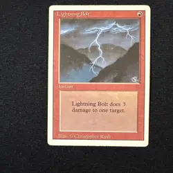 ***Unlimited Lightning Bolt*** MTG Unlimited Magic LP Excellent Cond Vintage - Image 2