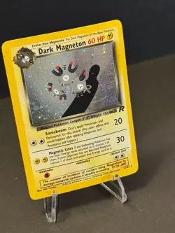 2000 Pokemon Team Rocket Dark Magneton 11/82 Holo HP - Image 3