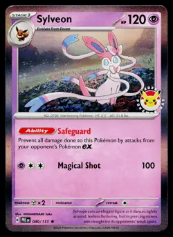 Sylveon 040/131 Pokemon Day Stamp Promo Pokemon Near Mint - Image 1