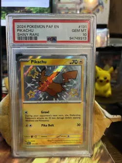 2024 Pokemon PAF EN Padean Fates Shiny Rare 131 Pikachu PSA 10 - Image 1