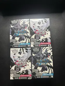 Pokemon TCG Scarlet & Violet Black Bolt & White Flare Booster Bundles (Lot of 4) - Image 1