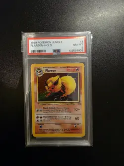 PSA 8 - Flareon 3/64 - Holo - Jungle 1999 - English - Pokemon TCG - Image 1