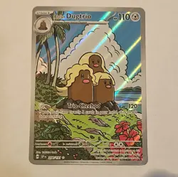 Pokemon Alolan Dugtrio Sv08 Surging Sparks Illustration Rare Holo 208/191 - Image 1