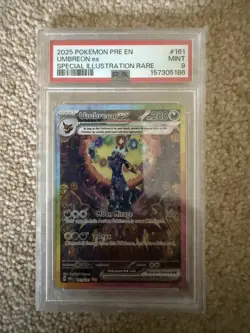 Pokemon 2025 Umbreon ex 161/131 Tera SIR Prismatic Evolutions PSA 9 - Image 1
