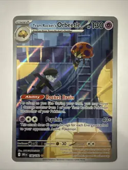 Pokemon TCG Team Rocket's Orbeetle SV10: Destined Rivals 198/182 NM - Image 1