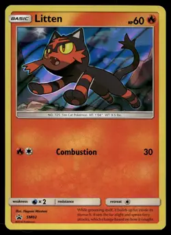 POKEMON LITTEN - SUN & MOON PROMO SM02 HOLO HOLO P NM/M - Image 1