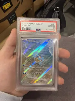 Pokemon Squirtle Art Rare #170 PSA 10 Gem Mint 2023 JP SV2a - Image 1