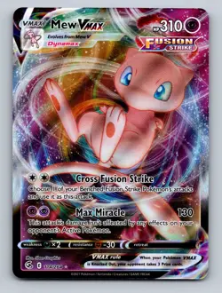 Pokemon TCG Mew VMAX Holo Ultra Rare SWSH08: Fusion Strike 114/264 - Image 1