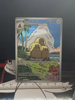 Pokemon TCG Alolan Dugtrio Illustration Rare Holo Sv08 Surging Sparks 208/191 - Image 1