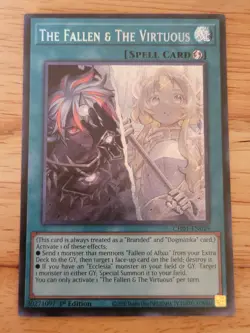 Yu-Gi-Oh TCG - The Fallen & The Virtuous (CH01-EN019) - Secret Rare - Image 1