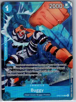 Buggy (Alt Art) OP02-058 English Paramount War - One Piece Card - NM - Image 1
