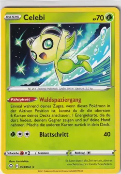 Pokemon Card Shining Fates 3/72 Celebi German - Image 1
