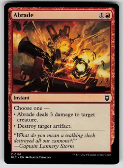 Abrade Normal C Commander: Bloomburrow 191 NM - Image 1
