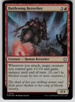 Battlesong Berserker Foil U Foundations 78 NM - Image 1