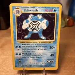Poliwrath 13/102 Holo Rare Base Set Pokemon LP- - Image 1