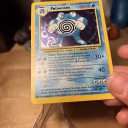 Poliwrath 13/102 Holo Rare Base Set Pokemon LP- - Image 3
