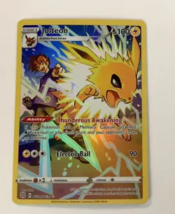 2022 Pokemon Brilliant Stars Jolteon TG04/TG30 Trainer Gallery Art Rare HP 100 - Image 1