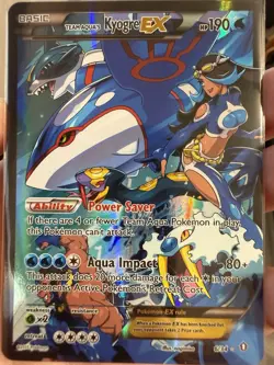 Pokemon TCG Team Aqua's Kyogre EX Double Crisis Holo Card 6/34 LP-MP Condition - Image 1