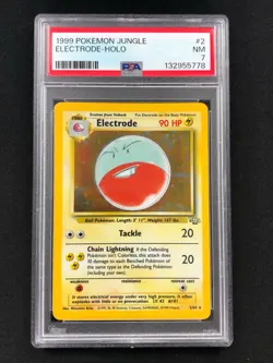 Pokemon 1999 Electrode 2/64 Holo Jungle PSA 7 - Image 1