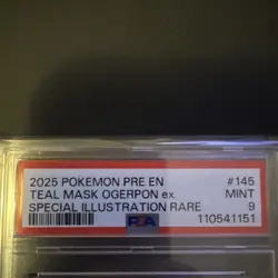 2025 Pokemon Pre En Special Illustration Rare #145 Teal Mask Ogerpon Ex PSA 9 - Image 3