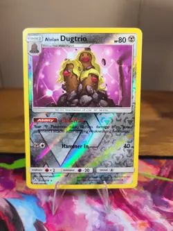 Alolan Dugtrio - 122/214 - Rare - Reverse Holo Unbroken Bonds Pokemon - Image 1