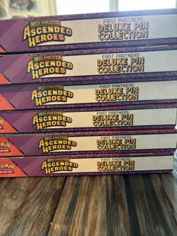 Pokemon Mega Evolution Ascended Heroes Deluxe Pin Collection x6 NEW SEALED - Image 2
