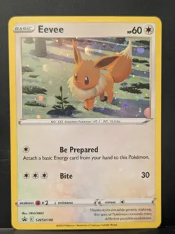 Eevee SWSH190 Holo Promo Sword & Shield Promo Pokemon Lightly Played - Image 1