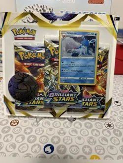 Pokemon TCG Pair/Lot Brilliant Stars Sealed 3 Pack Blister Glaceon Leafeon Promo - Image 2