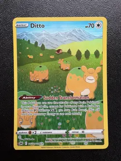 Pokemon TCG Ditto Crown Zenith Galarian Gallery Card GG22/GG70 NM Condition - Image 1