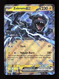 Zekrom ex (Black Bolt Stamped) 034/086 Holo Pokemon NM - Image 1