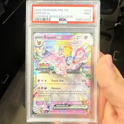 Espion Ex PSA SLAB 9 POKEMON TCG PRISMATIC SURPRISE BOX EXCLUSIVE - Image 1