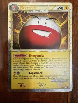 Pokemon Electrode 93/102 PRIME HGSS Triumphant Holo Rare MP/HP - Image 1