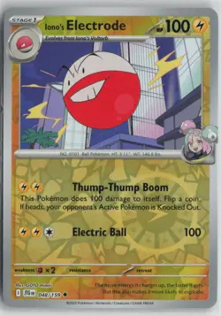 Iono's Electrode 048/159 Uncommon Journey Together Pokemon Reverse Holo NM - Image 1