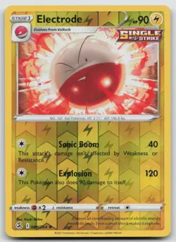 Electrode 088/264 Rare Fusion Strike Pokemon Reverse Holo NM - Image 1