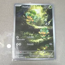 Pansage 089/086 Sv: Black Bolt Illustration Rare Holo 70 HP Basic Pokemon TCG - Image 2
