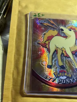 2000 Topps Chrome Pokemon TV Animation Spectra #77 Ponyta - Image 2