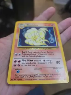 Pokemon TCG Card - Base Set Ninetales 12/102 - Rare Holo -HP/DAMAGED - Image 3