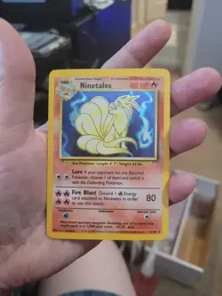 Pokemon TCG Card - Base Set Ninetales 12/102 - Rare Holo -HP/DAMAGED - Image 5