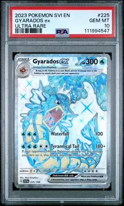 2023 POKEMON SVI EN-SCARLET & VIOLET ULTRA RARE #225 GYARADOS EX PSA 10 - Image 1