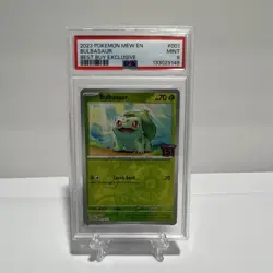 Pokemon Bulbasaur Best Buy Exclusive Reverse Holo Promo PSA 9 001/165 2023 - Image 1