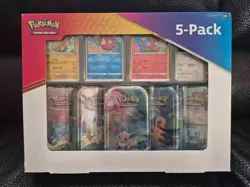 Pokemon TCG Tin Kanto Power 5 Mini Tin Costco Box Set 820650100642 - Image 1
