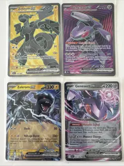 Pokemon TCG Black Bolt White Flare Zekrom & Genesect EX Bundle 158/086 161/086 - Image 1