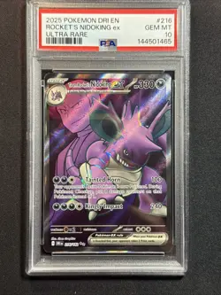 Team Rocket's Nidoking EX ULTRA RARE #216 PSA GEM MINT 10 - Image 1