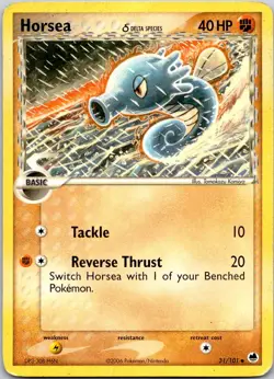 HORSEA Δ 31/101 UNCOMMON DRAGON FRONTIERS POKEMON HP - Image 1