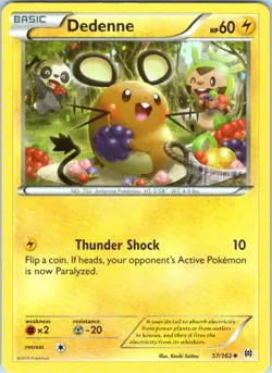 DEDENNE 57/162 UNCOMMON BREAKTHROUGH POKEMON LP - Image 1