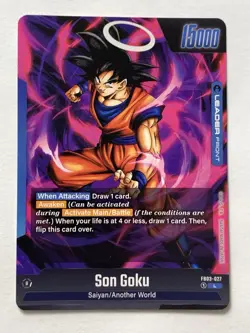Son Goku FB03-027 Leader English Raging Roar Dragon Ball Fusion World Card Game - Image 2
