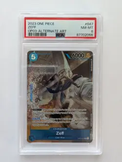 2023 One Piece Zeff OP03 Alternate Art PSA 8 NM-MT Slab 🔥 - Image 1