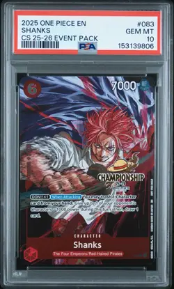 Shanks 2025 One Piece Championship Event Pack #083 PSA 10 - Image 1