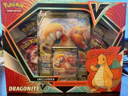 Pokemon TCG - Dragonite V Box Factory Sealed New - Includes Evolving Skies (1) - Image 1