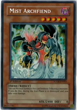 YuGiOh Mist Archfiend Scret Rare 1st Edition Force of the Breaker FOTB-EN064 ENG - Image 1